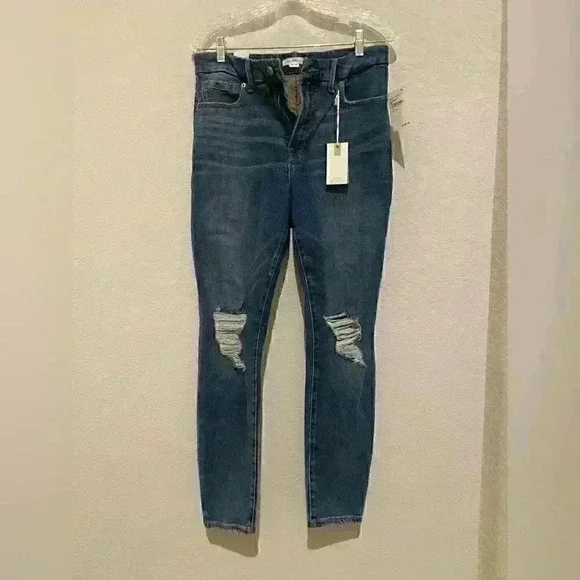 NWT GOOD AMERICAN GOOD LEGS SKINNY JEANS IN INDIGO234 Sz 8/29